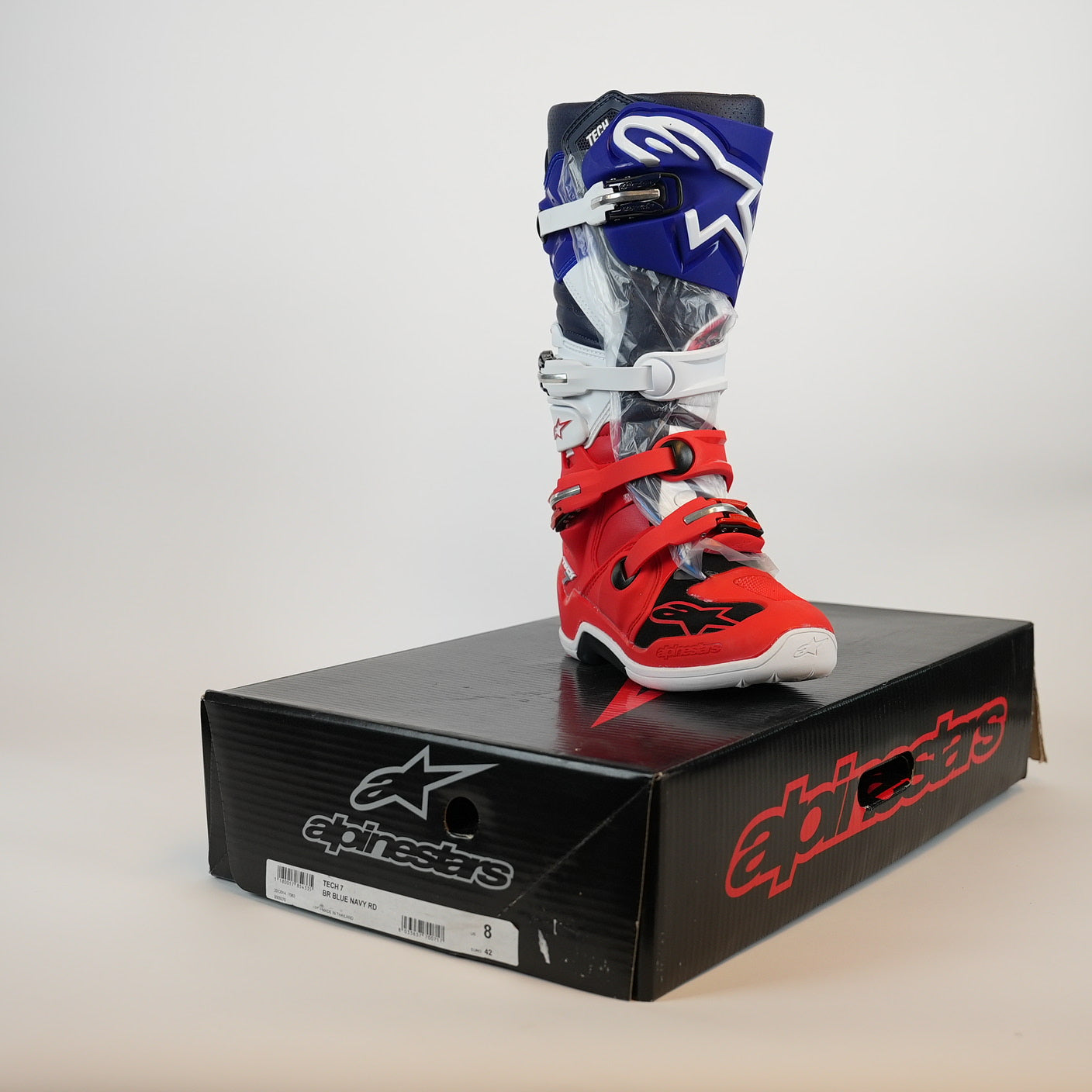 ALPINESTARS Tech 7 Crosstövlar Röd/Blå/Vit