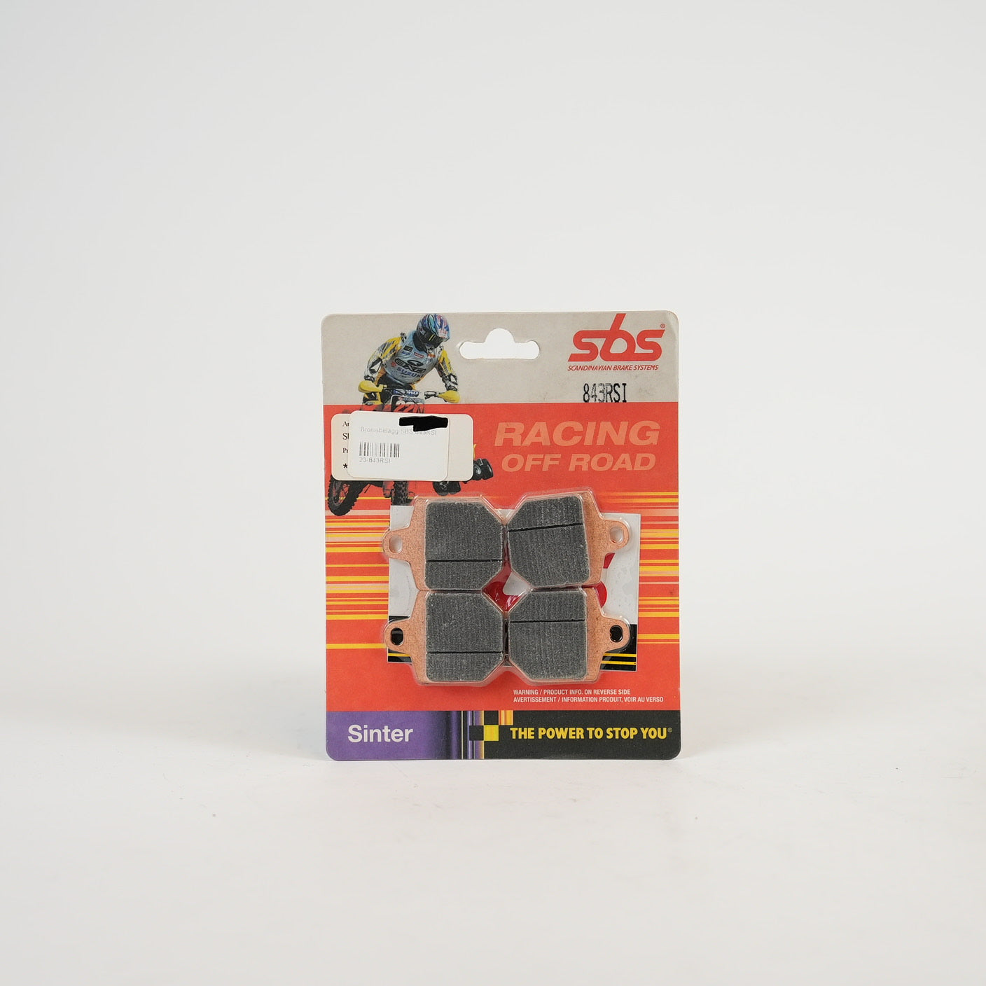 SBS 843RSI Sinter Bromsbelägg Fram Racing
