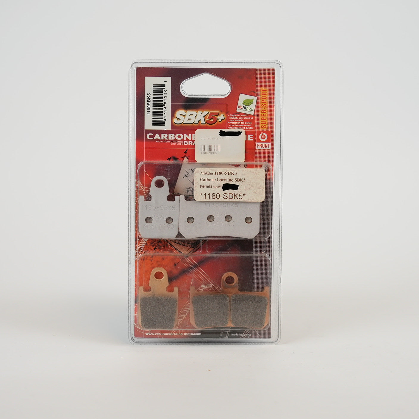 CARBONE LORRAINE 1180SBK5 Sinter Bromsbelägg Fram