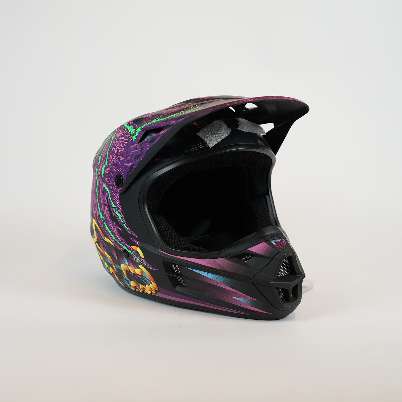 FOX Li Crosshjälm Svart/Lila/Gul
