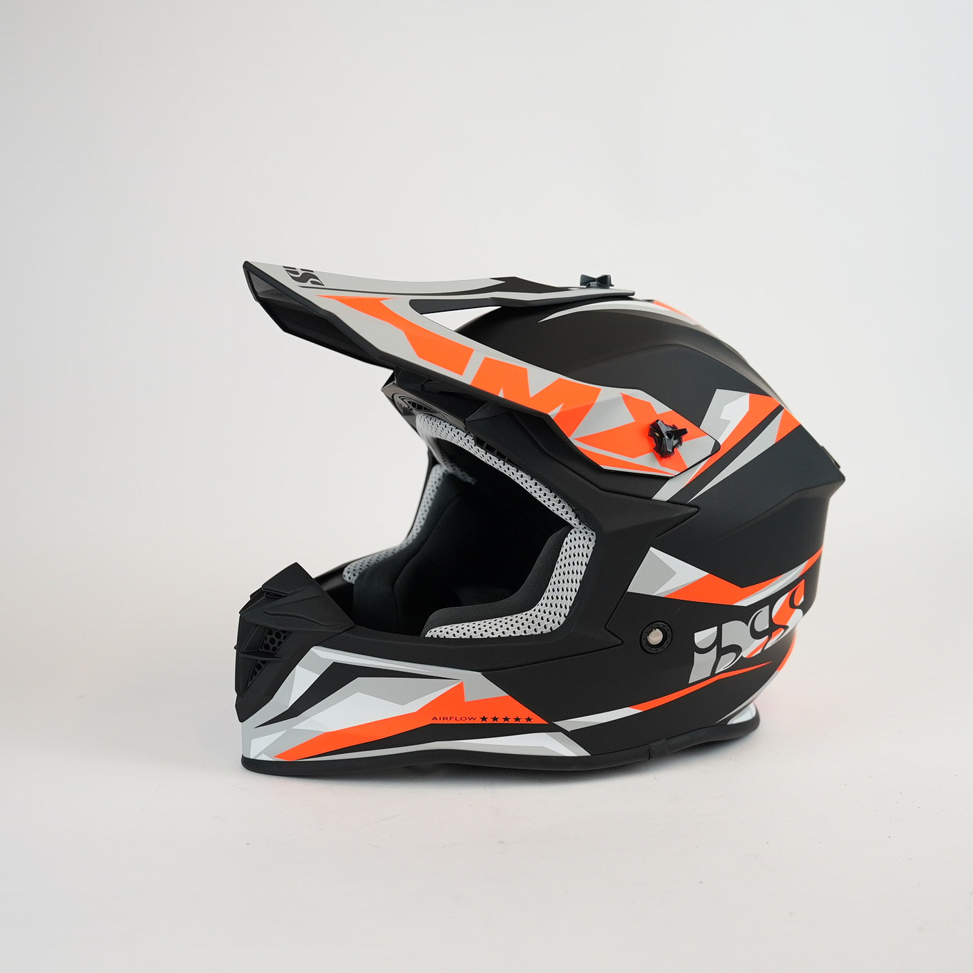 IXS Crosshjälm Röd/Svart/Vit