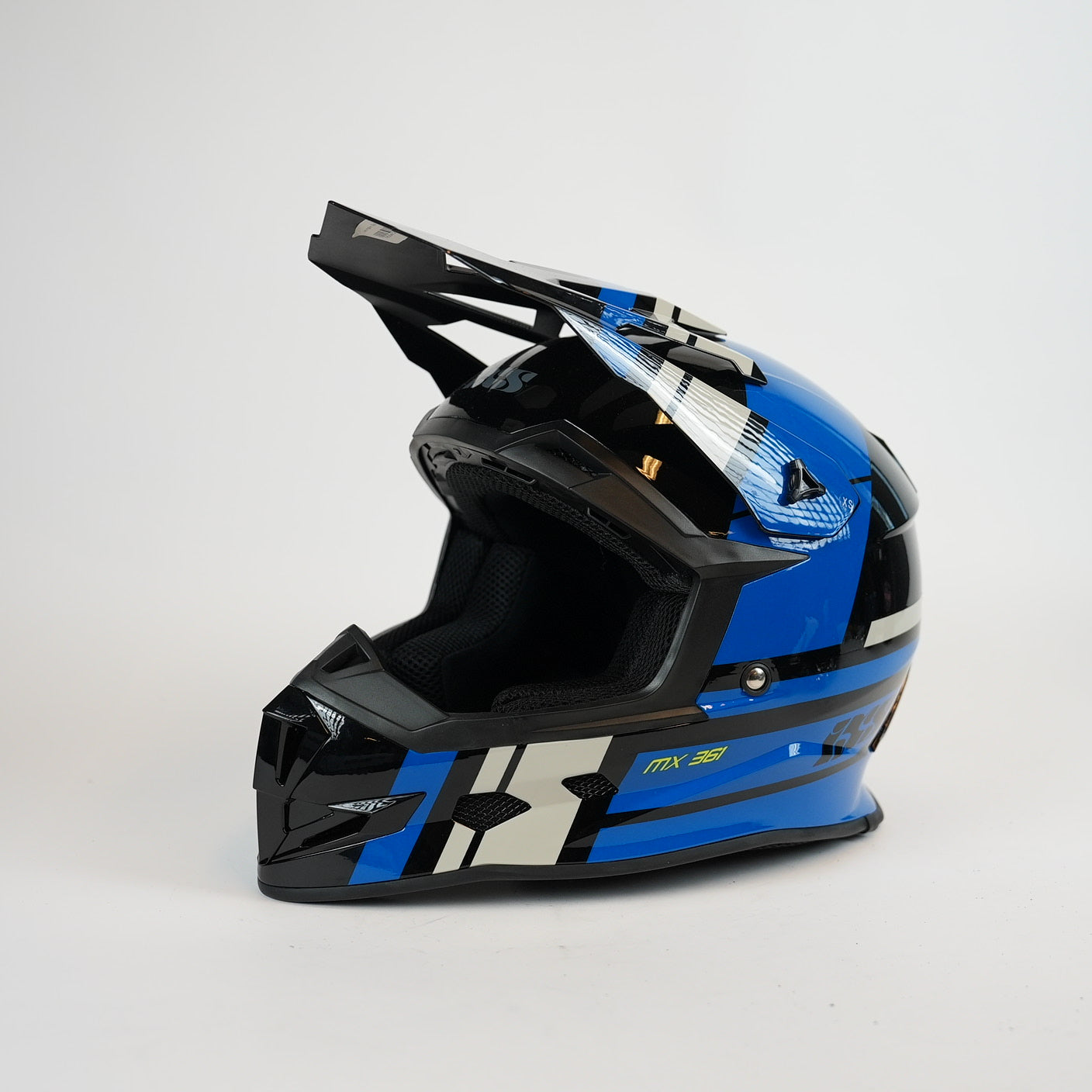 IXS Crosshjälm MX361 Svart/Vit/Blå