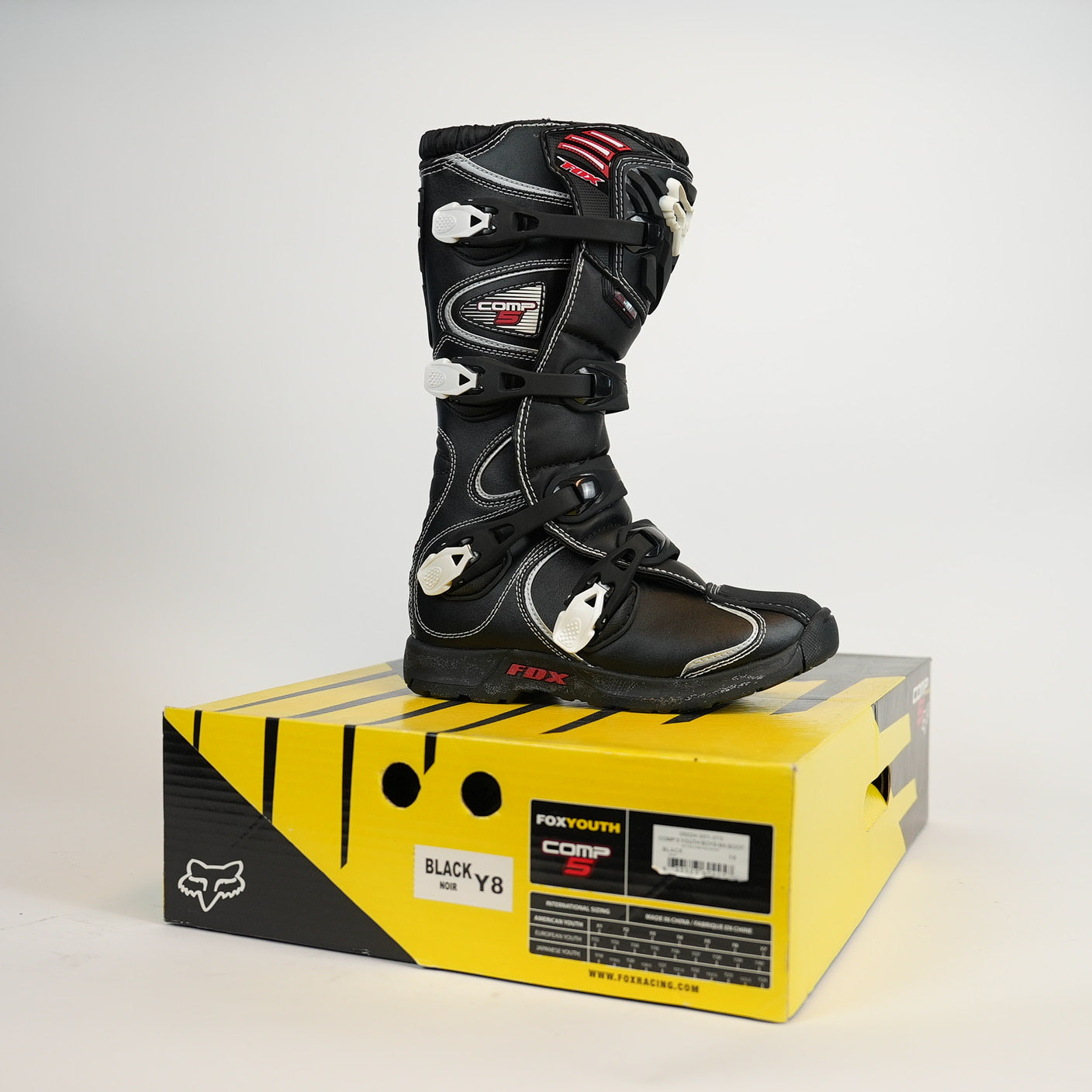 FOX Barn Comp 5 Crosstövlar Svart