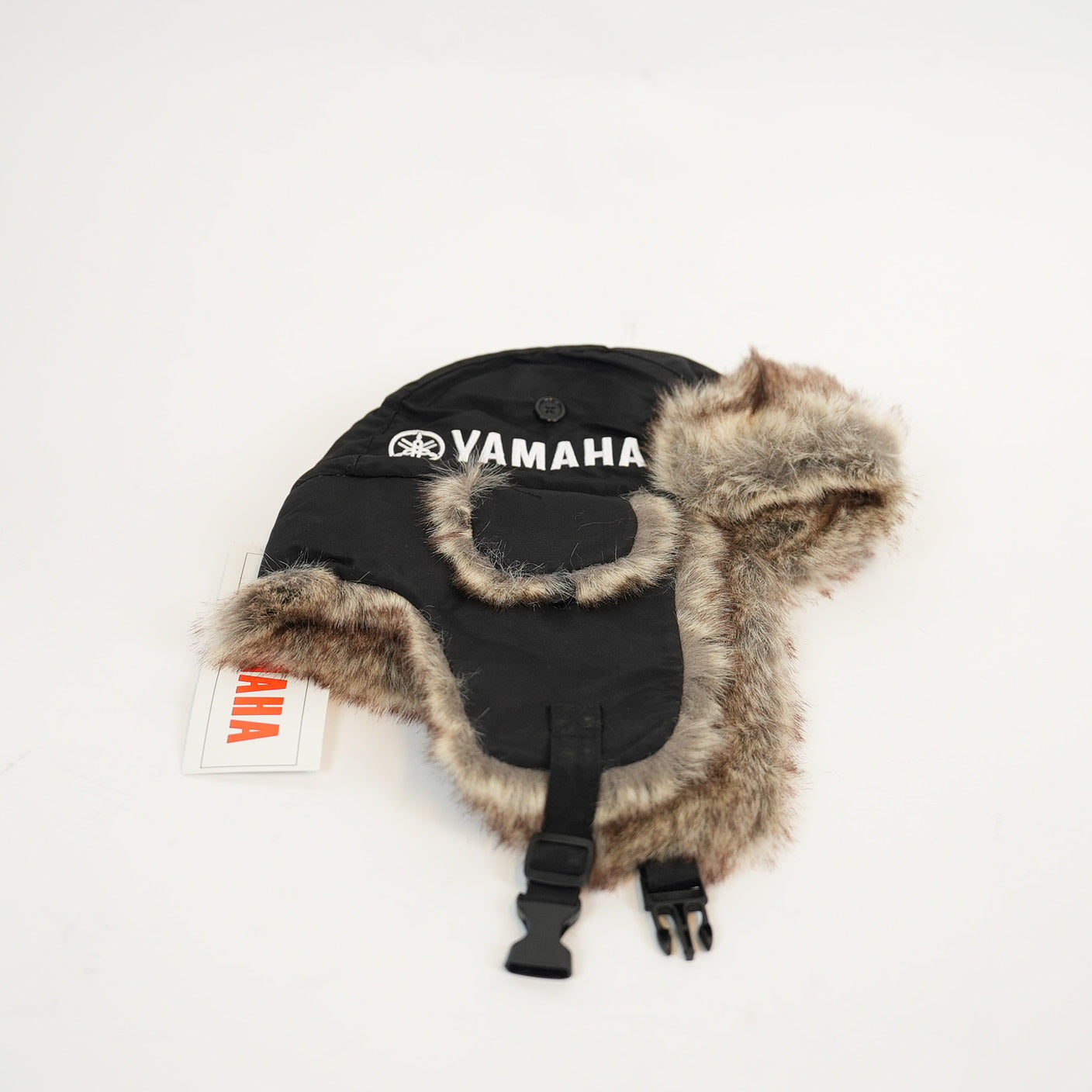 YAMAHA Faux Rabbit Fur Bomber-Hatt Svart