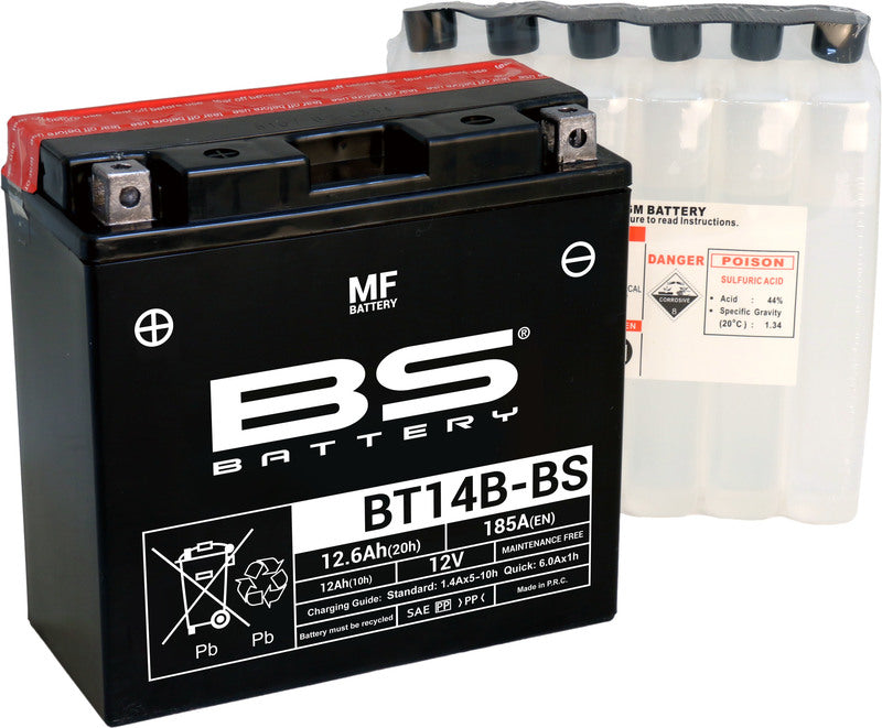 BS Battery Underhållsfritt Agm-Batteri BT14B-BS