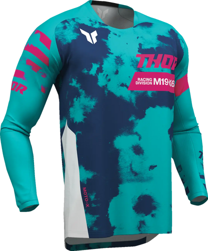 Thor Jersey Launchmode Bleach Youth White/Aqua