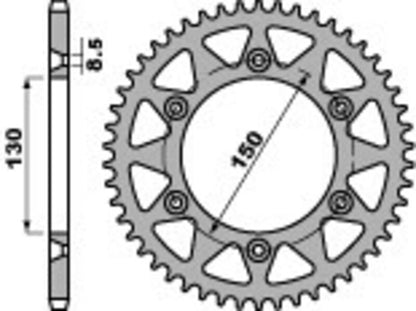 EK/PBR Chain kit 520 MRD7 - 13/50-114 - Alu Standard Rear Sprocket
