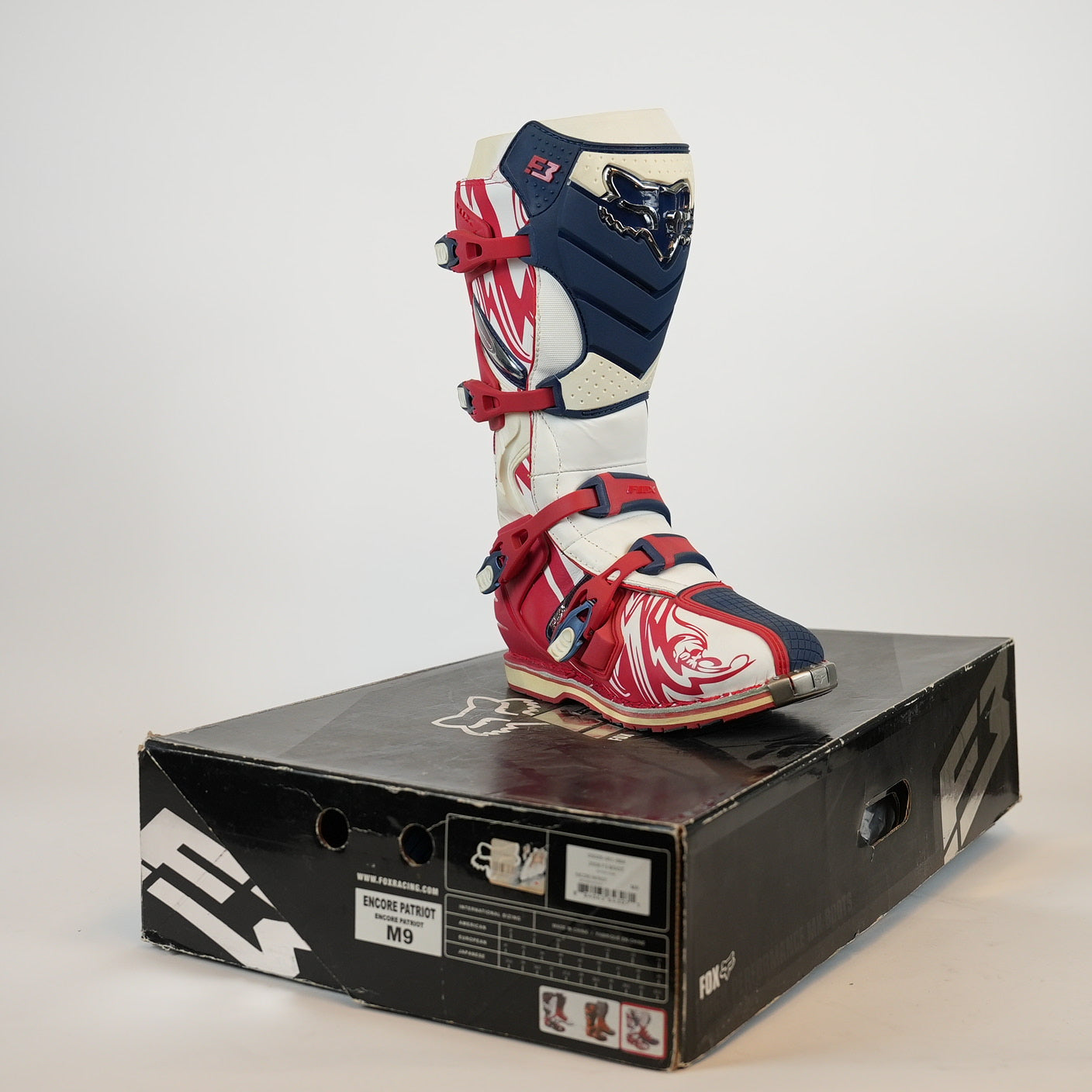 FOX Comp F3 Crosstövlar Röd/Vit/Blå