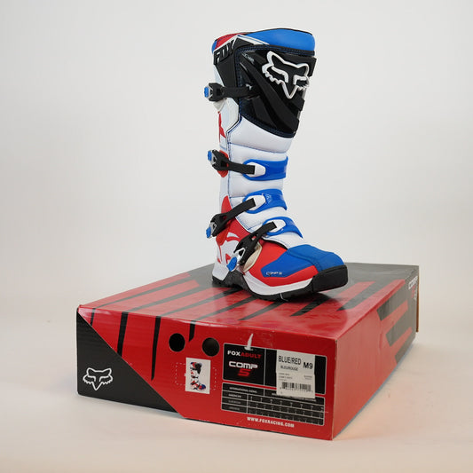 FOX Comp 5 Crosstövlar Blå/Röd