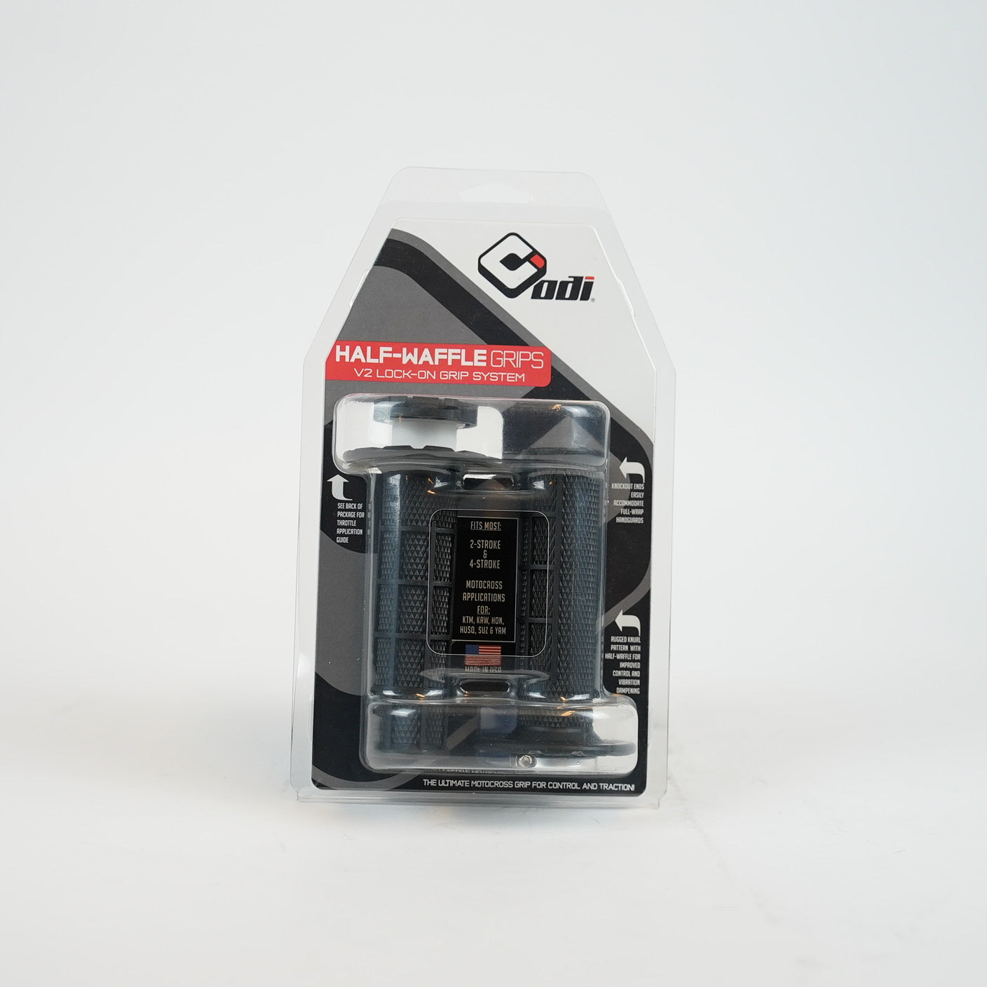 ODI Handtag Lock-On Svart - Half Waffle