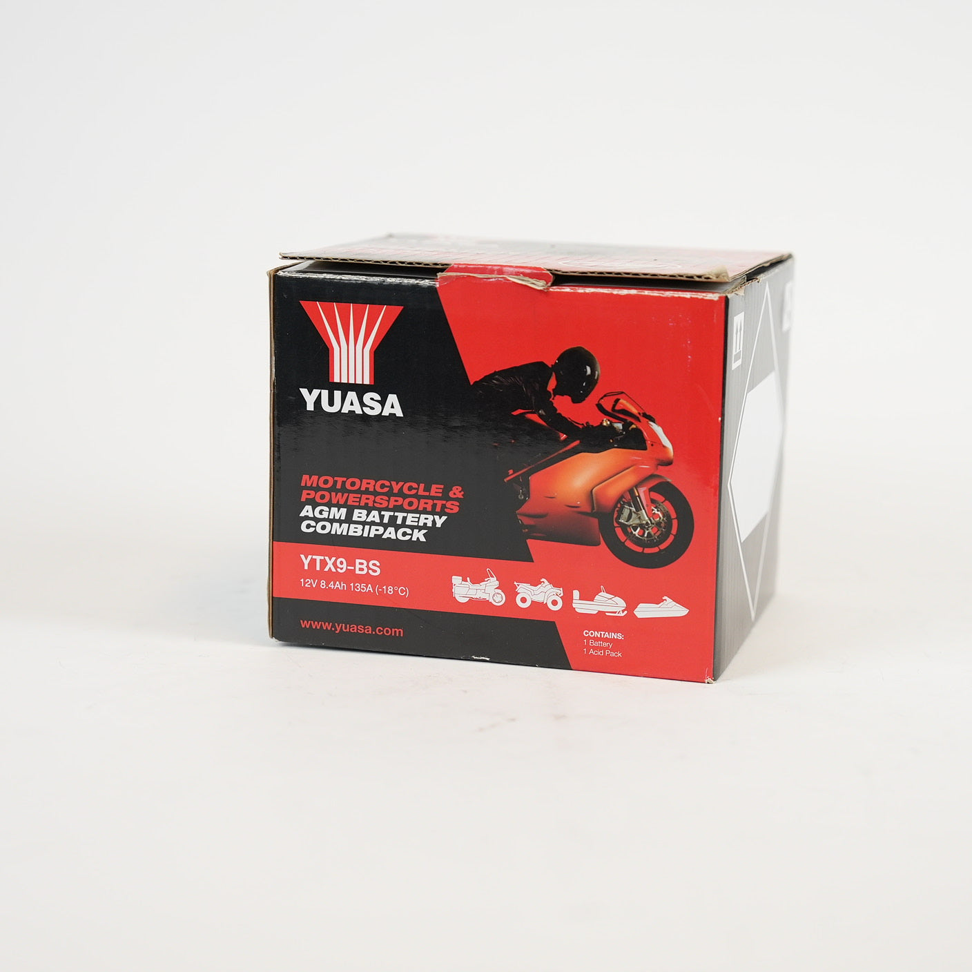 YUASA Agm Startbatteri 12V 8Ah YTX9-BS