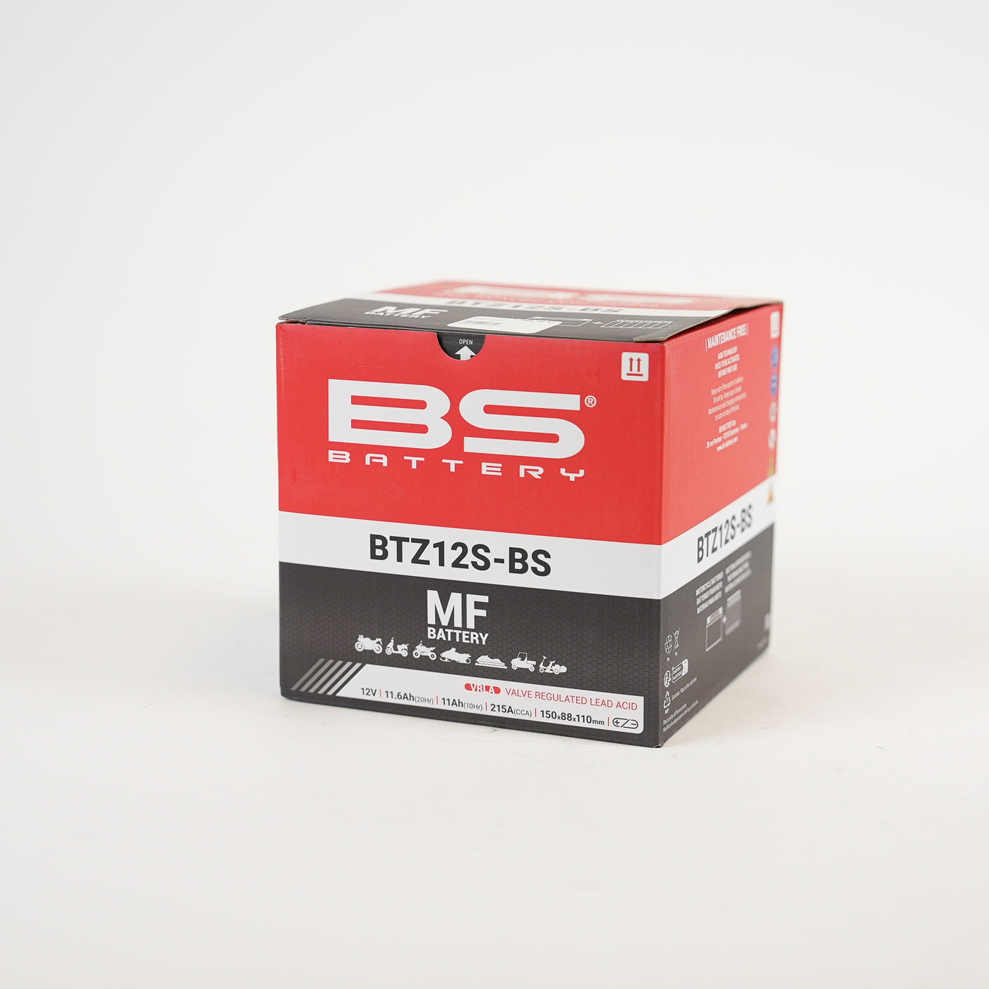 BS BATTERY Underhållsfritt Agm-Batteri BTZ12S-BS