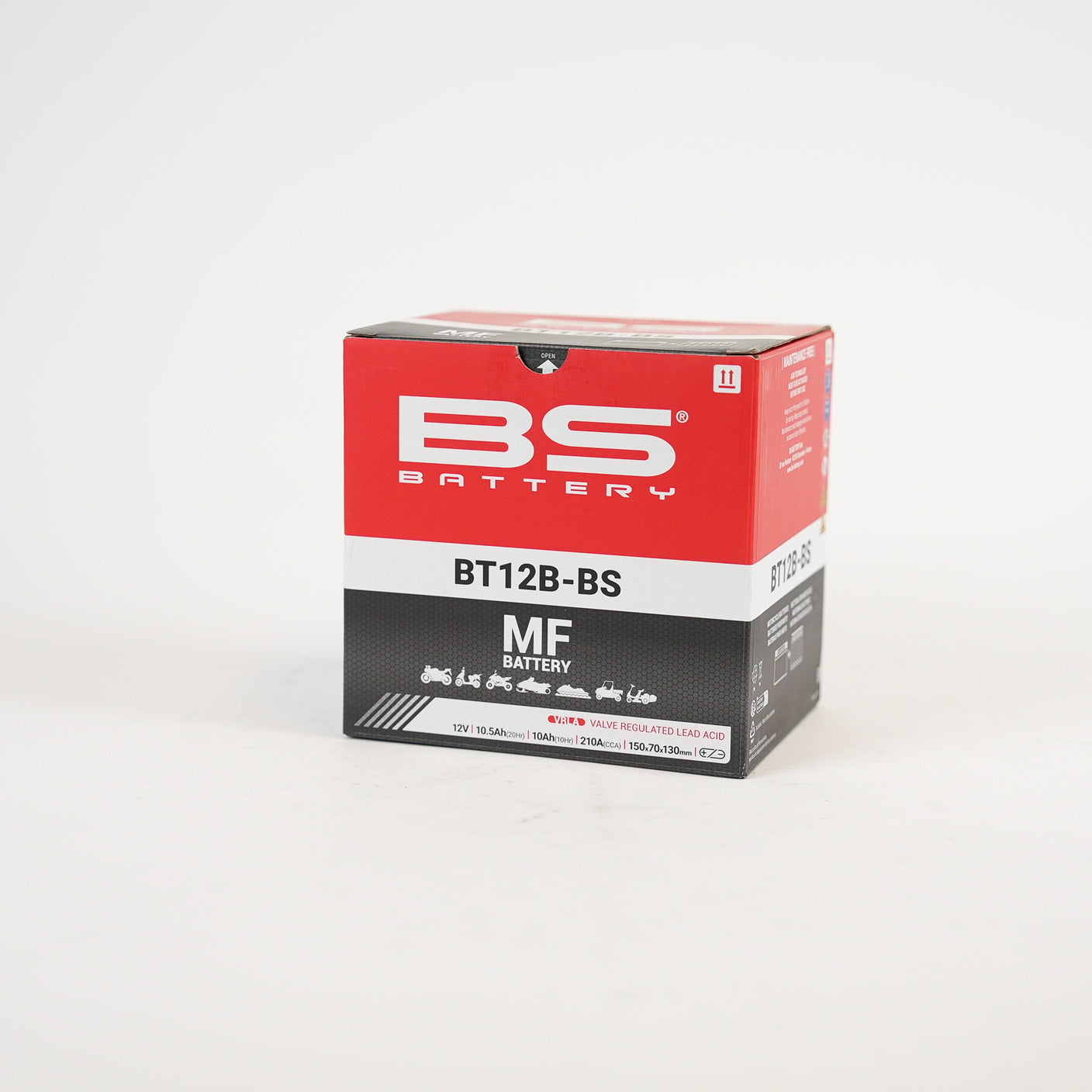 BS BATTERY Underhållsfritt Agm-Batteri BT12B-BS