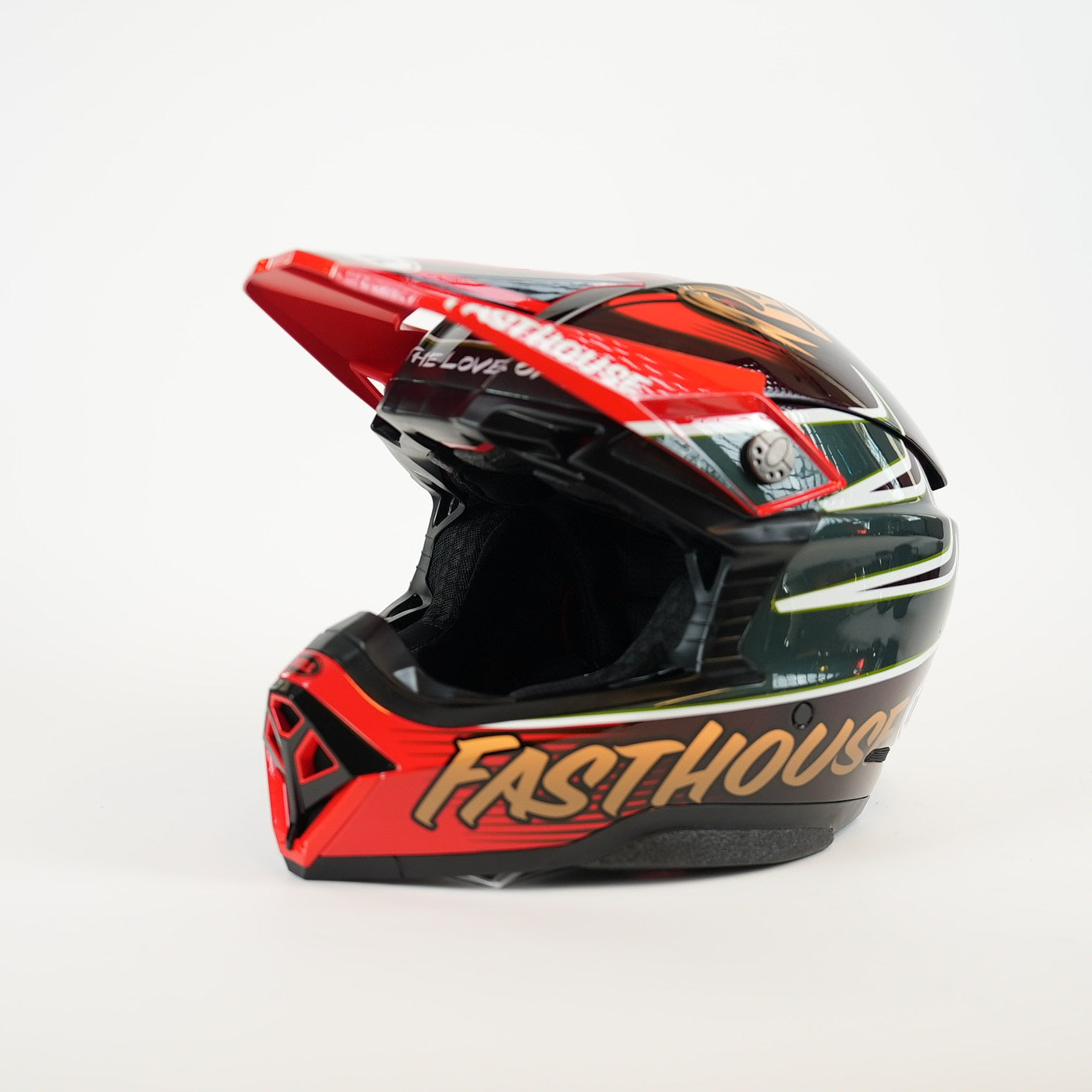 BELL Moto10 Fasthouse Sg Crosshjälm Svart/Röd