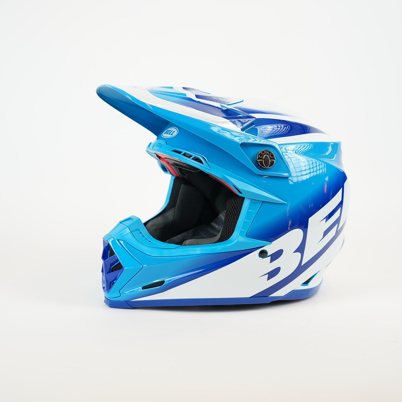 BELL Moto-9 S Flex Crosshjälm Blå/Vit