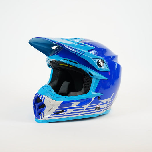 BELL Moto-9 Mips Crosshjälm Blå/Vit