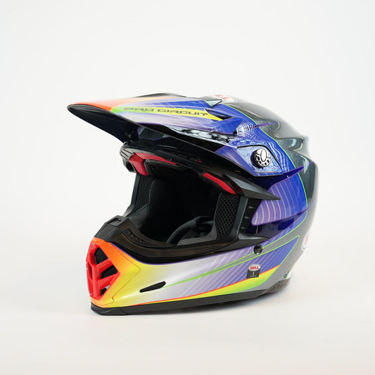BELL Moto-9 S Flex Pro Circuit Crosshjälm Blå/Gul/Röd