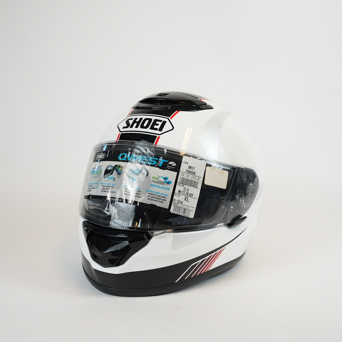 SHOEI Qwest Paragon Intergralhjälm Svart/Vit