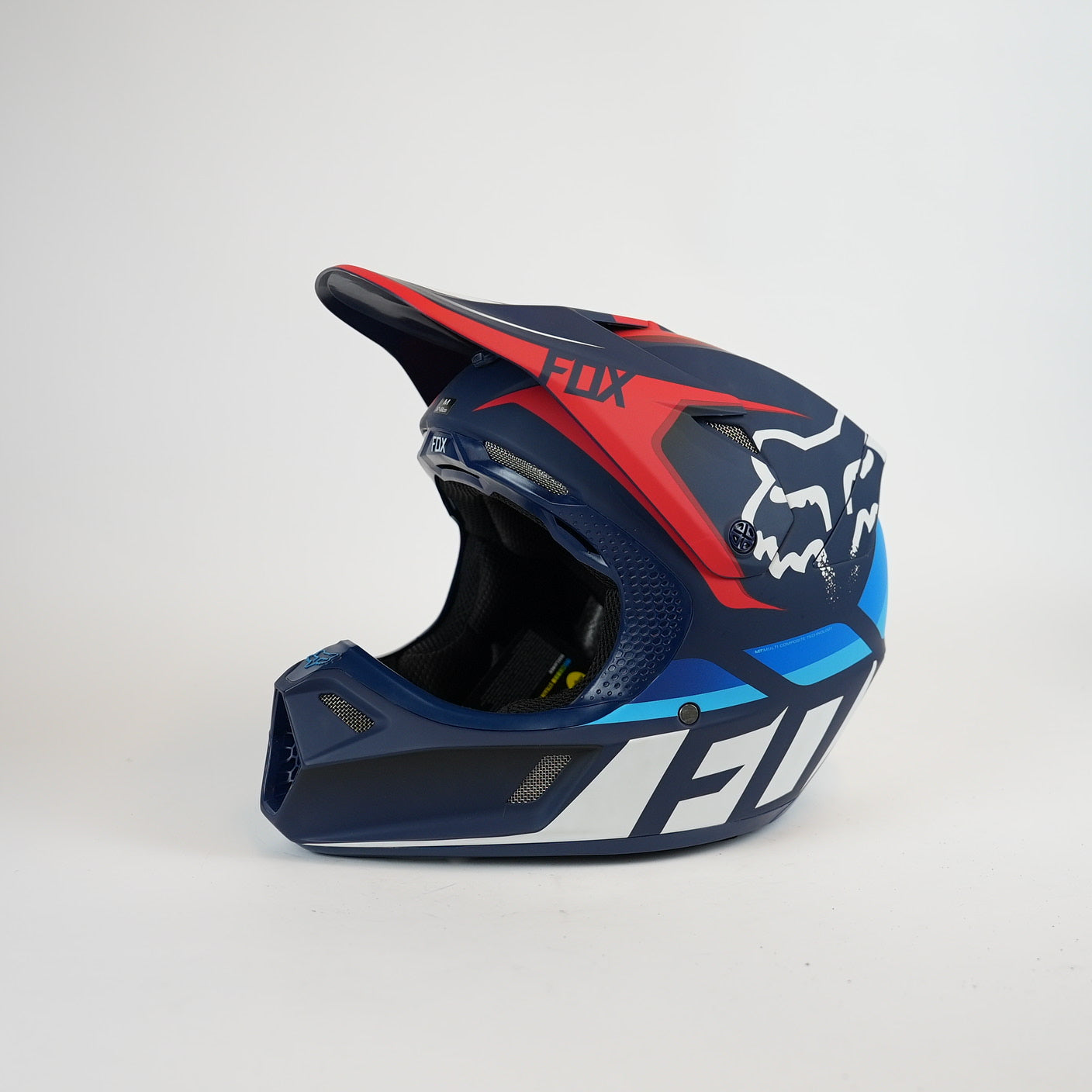 FOX V3 Crosshjälm Navy/Vit/Röd