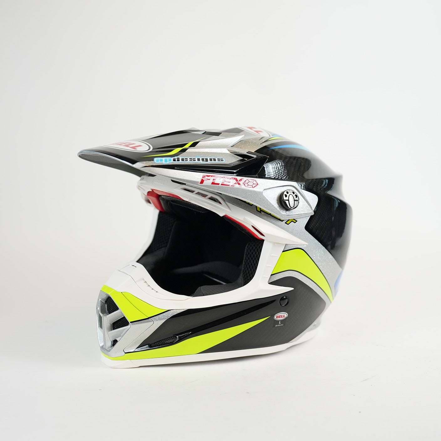 BELL Moto-9 Flex Pro Circuit Crosshjälm Cyan/Svart/Vit