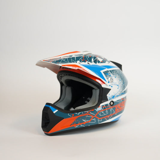 IXS Crosshjälm Barn Blå/Vit/Orange
