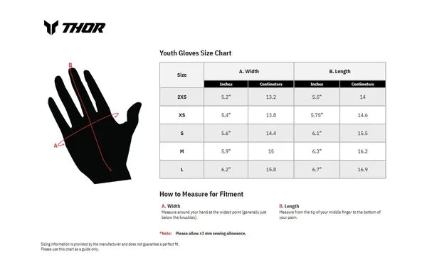 THOR Launchmode Youth Crosshandskar Svart